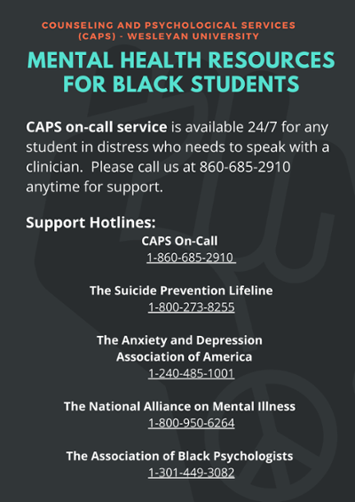 Mental Health Resources for Black Students